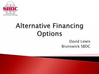 Alternative Financing Options