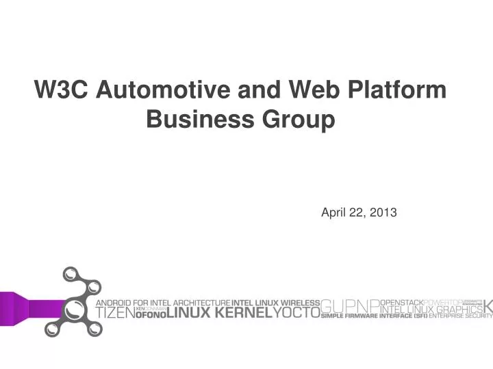 w3c automotive and web platform business group