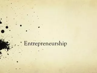 Entrepreneurship