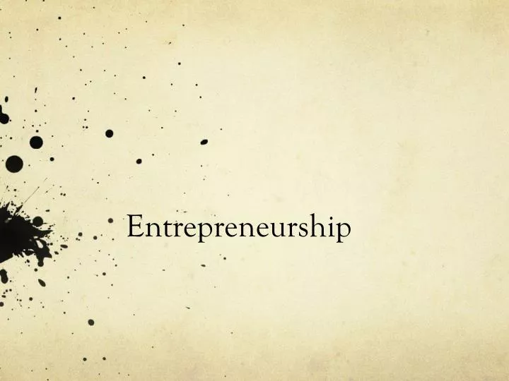 entrepreneurship