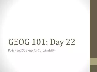 GEOG 101: Day 22