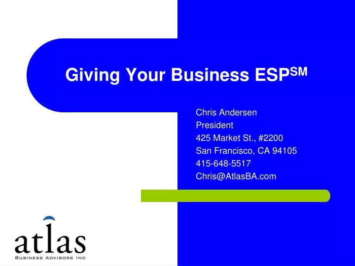 giving your business esp sm