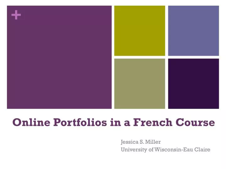 online portfolios in a french course