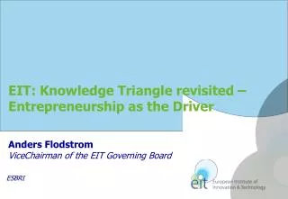 Anders Flodstrom Vice Chairman of the EIT Governing Board