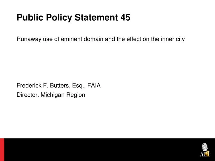 public policy statement 45