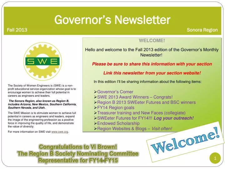 governor s newsletter fall 2013 sonora region