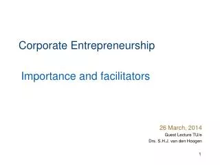 Corporate Entrepreneurship