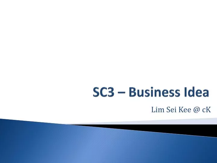 sc3 business idea