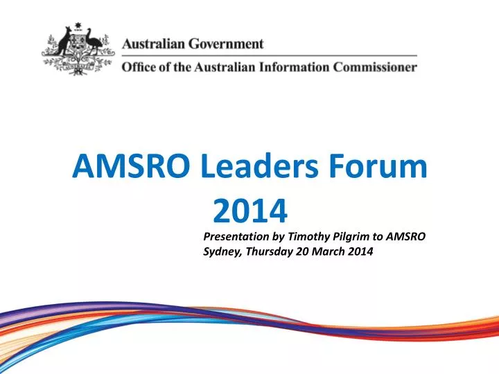 amsro leaders forum 2014