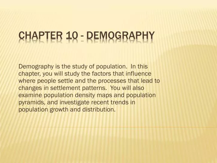 chapter 10 demography