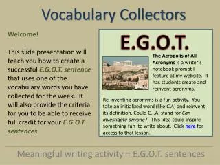 Vocabulary Collectors