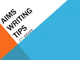 AIMS Writing Tips