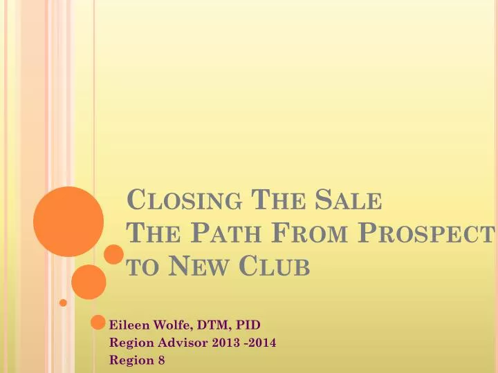 closing the sale the path from prospect to new club