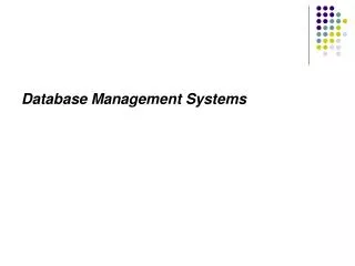 Database Management Systems