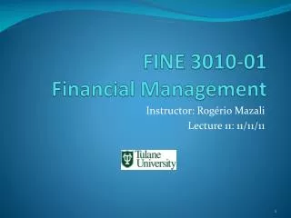 FINE 3010-01 Financial Management