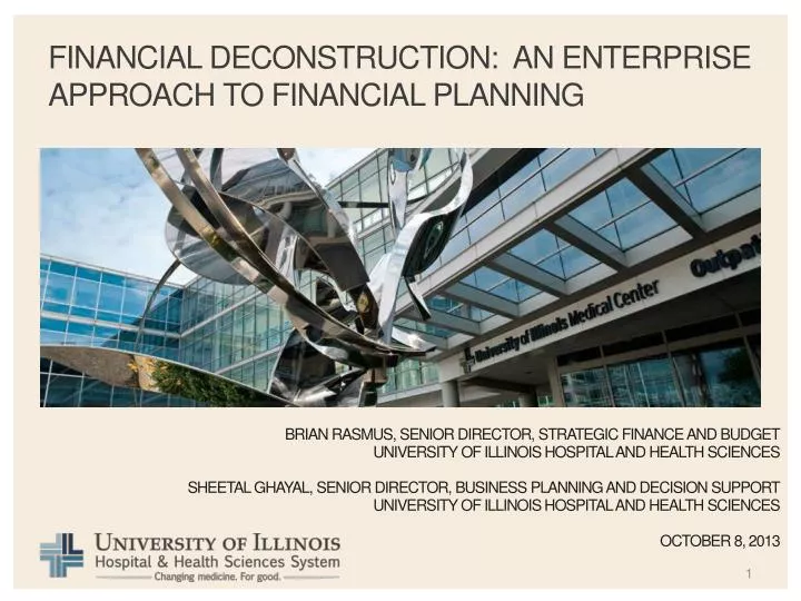 financial deconstruction an enterprise approach to financial planning