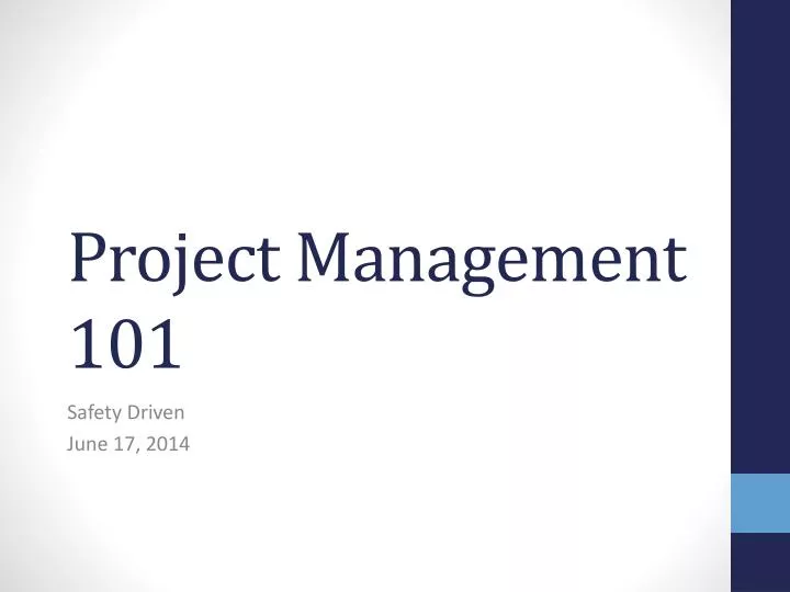 project management 101