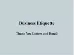 Business Etiquette - slide 1