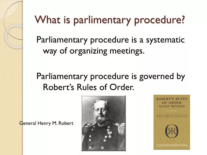 what is parlimentary procedure