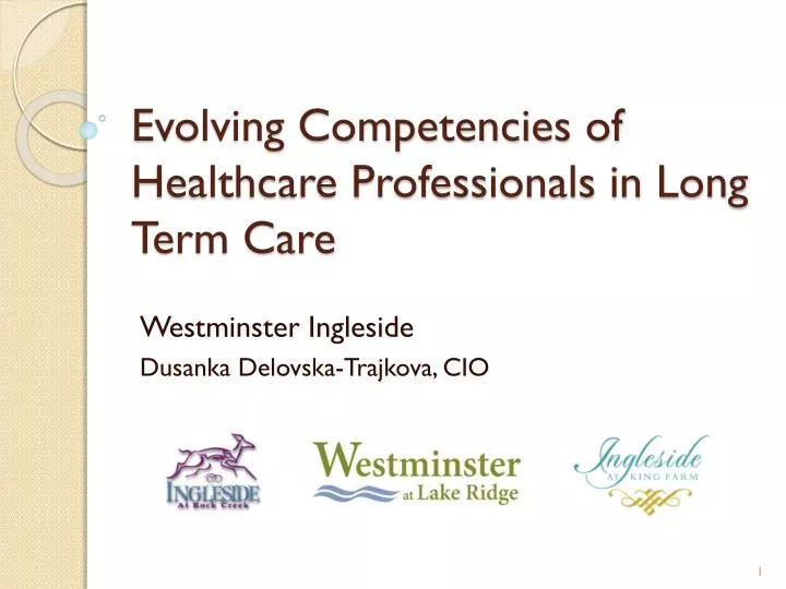 evolving competencies of healthcare professionals in long term care