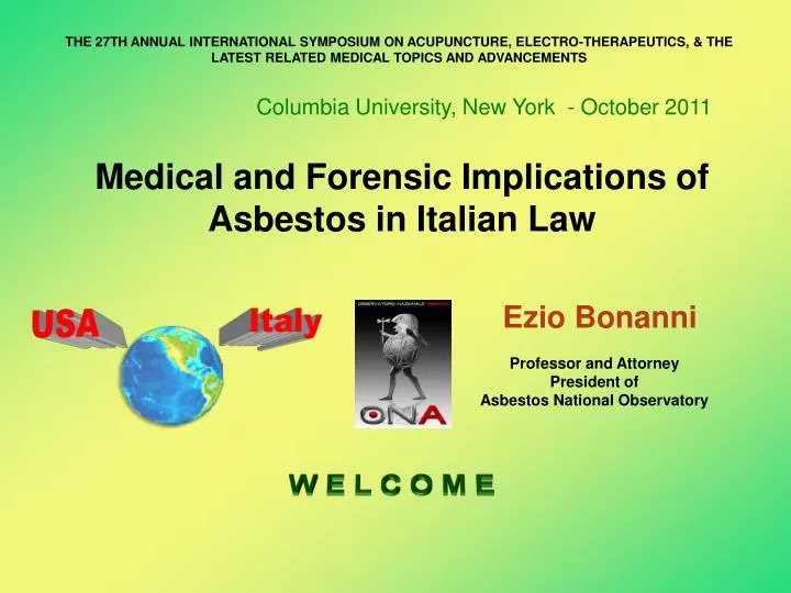 medical and forensic implications of asbestos in italian law