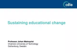 Sustaining educational change