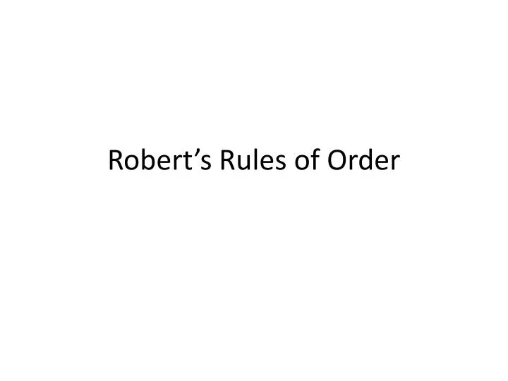 robert s rules of order
