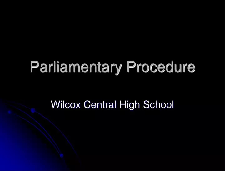 parliamentary procedure