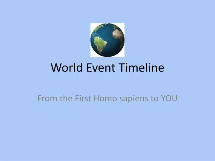world event timeline