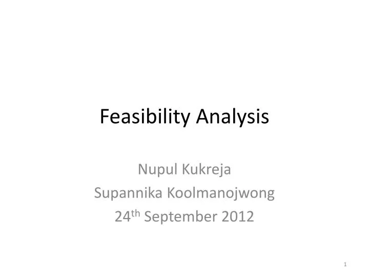 feasibility analysis