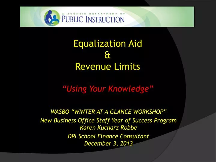 equalization aid revenue limits using your knowledge
