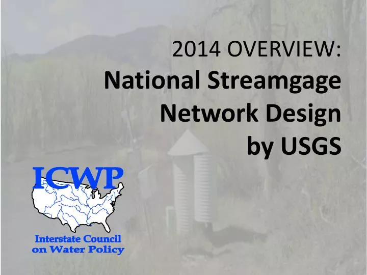 2014 overview national streamgage network design by usgs