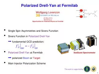 Polarized Drell -Yan at Fermilab