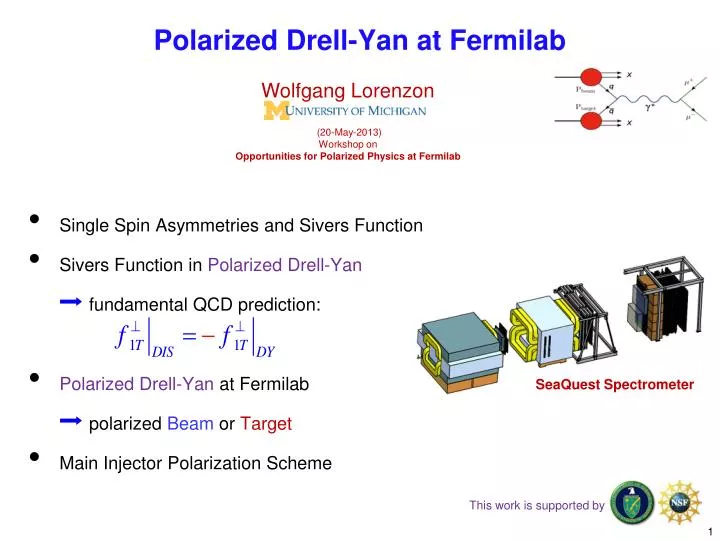 polarized drell yan at fermilab