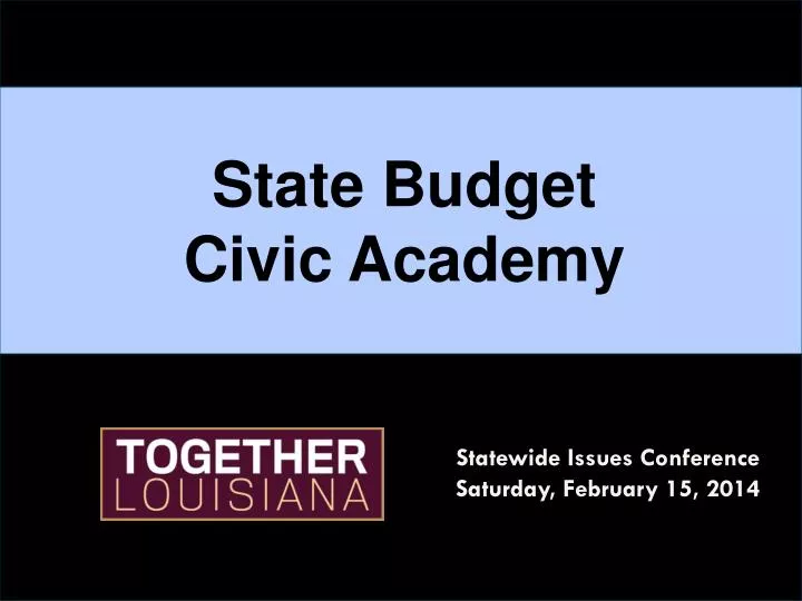 state budget civic academy