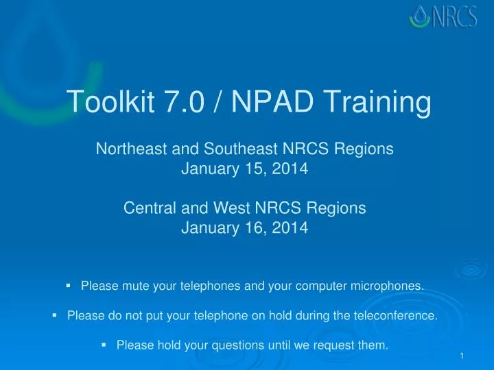 toolkit 7 0 npad training