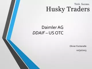 Daimler AG DDAIF – US OTC