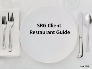 SRG Client Restaurant Guide