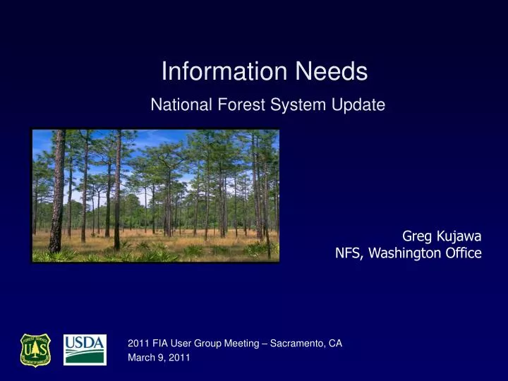 information needs national forest system update
