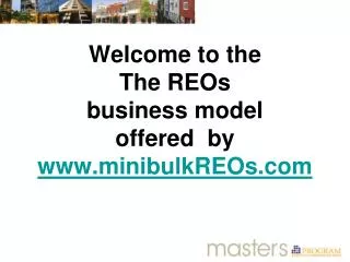 Welcome to the The REOs business model offered by www.minibulkREOs.com
