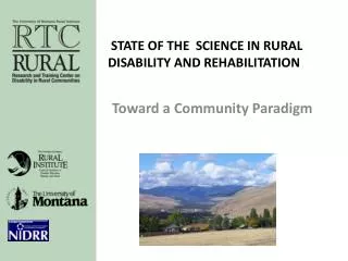 State of the Science in Rural Disability and Rehabilitation