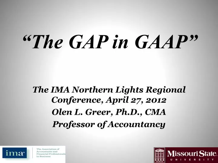 the gap in gaap