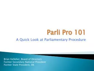 Parli Pro 101