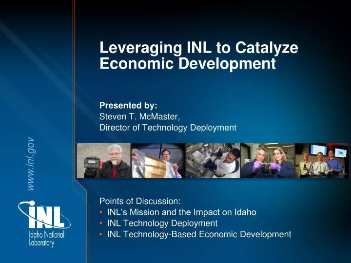 leveraging inl to catalyze economic development