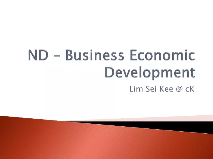 nd business economic development