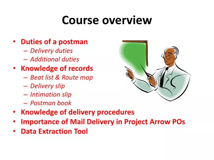 course overview