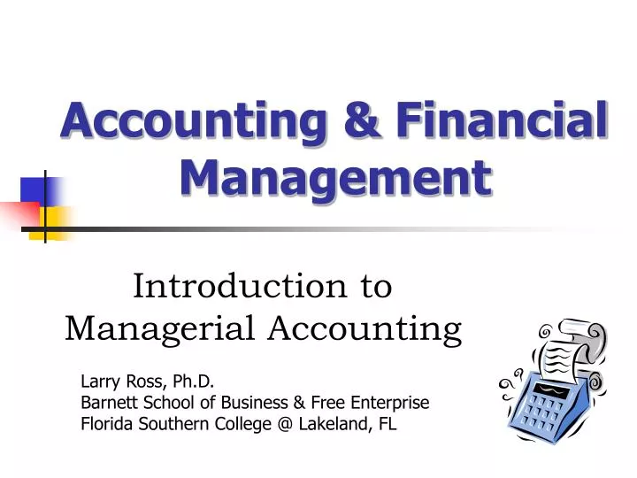 accounting financial management