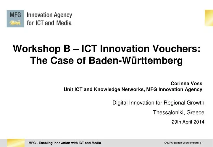 workshop b ict innovation vouchers the case of baden w rttemberg