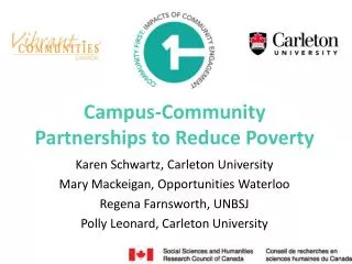 Campus-Community Partnerships to Reduce Poverty