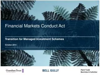 Financial Markets Conduct Act